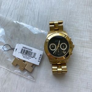 Marc by Marc Jacobs gold watch with black face